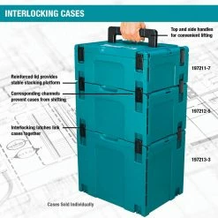 Tools & Equipment Makita 197210-9 Interlocking Case, Small, 4-3/8