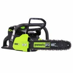 GreenWorks 2000002 80-Volt 18-Inch 2.0Ah Heavy Duty Cordless Chainsaw Kit Lawn & Outdoor Power
