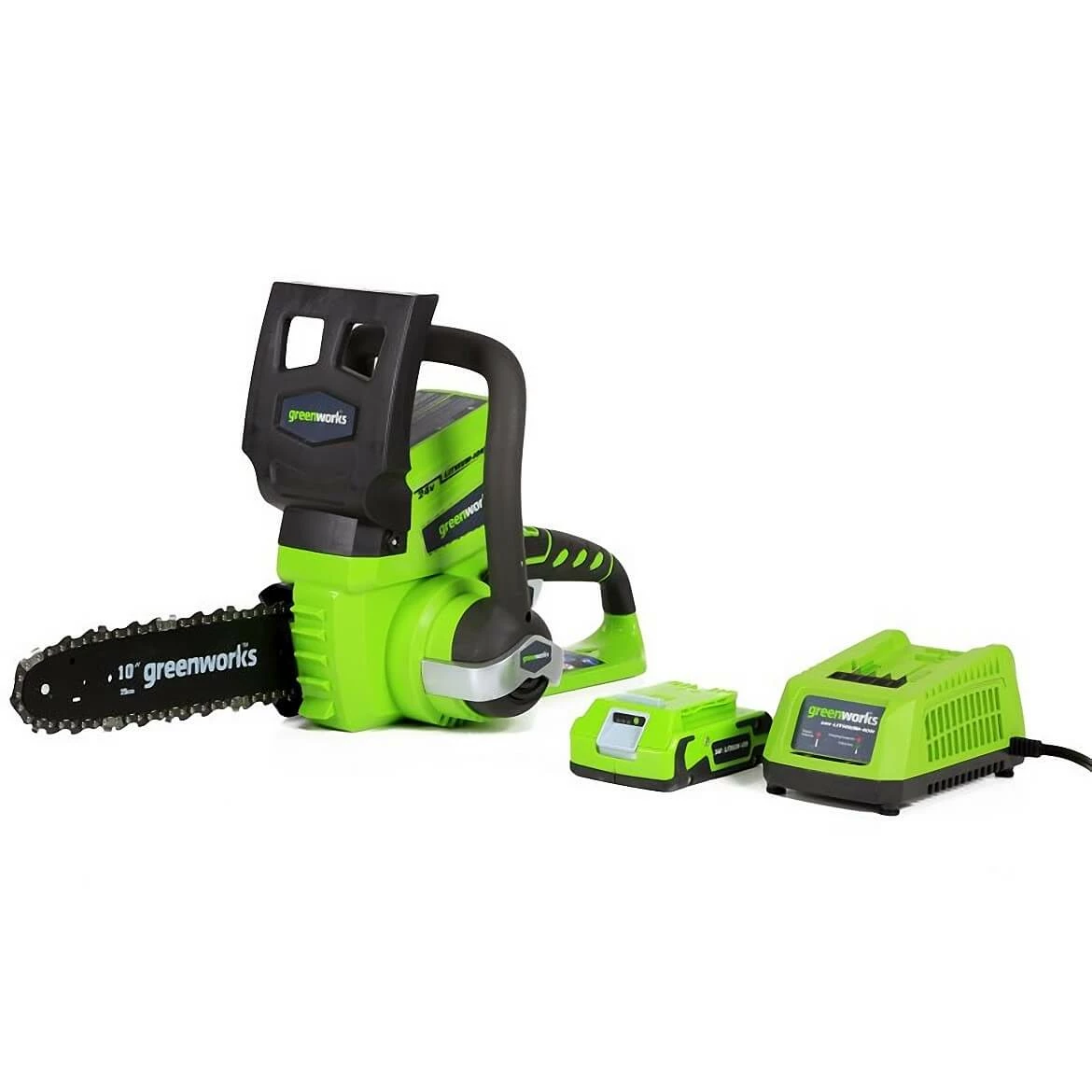 Lawn & Outdoor Power GreenWorks 20362 24-Volt 10-Inch 2.0Ah Tool-Less Cordless Chainsaw Kit 3 Lawn & Outdoor Power GreenWorks 20362 24-Volt 10-Inch 2.0Ah Tool-Less Cordless Chainsaw Kit