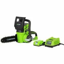 Lawn & Outdoor Power GreenWorks 20362 24-Volt 10-Inch 2.0Ah Tool-Less Cordless Chainsaw Kit 20 Lawn & Outdoor Power GreenWorks 20362 24-Volt 10-Inch 2.0Ah Tool-Less Cordless Chainsaw Kit