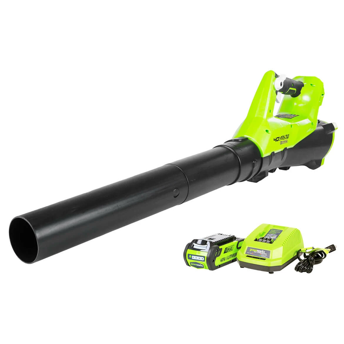 GreenWorks 2400802 40-Volt 390-Cfm 2.5Ah Durable Cordless Axial Leaf Blower Kit Lawn & Outdoor Power 3 GreenWorks 2400802 40-Volt 390-Cfm 2.5Ah Durable Cordless Axial Leaf Blower Kit Lawn & Outdoor Power