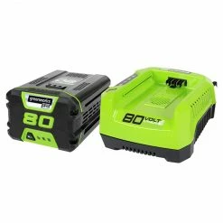 Lawn & Outdoor Power GreenWorks 2404802 80-Volt 2.5Ah 580-Cfm Axial Fan Brushless Backpack Blower Kit