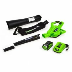 Lawn & Outdoor Power GreenWorks 24322VT 40V 185-Mph Cordless Blower/Vacuum Kit