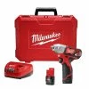 Tools & Equipment Milwaukee 2463-22 M12 12V 3/8-Inch Impact Wrench Kit