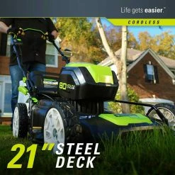 Lawn & Outdoor Power Greenworks 2502402TNVAZ 80V 21" Cordless Self-Propelled Lawn Mower - Bare Tool 11 Lawn & Outdoor Power Greenworks 2502402TNVAZ 80V 21