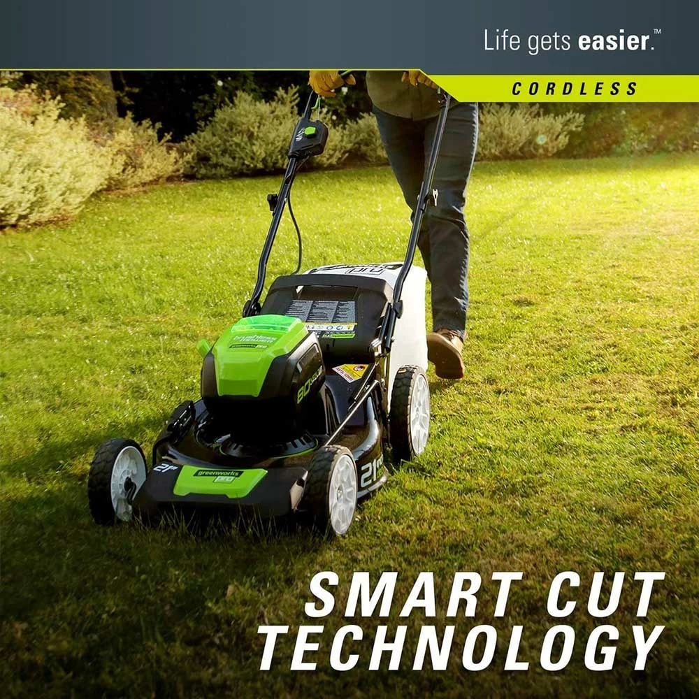 Lawn & Outdoor Power Greenworks 2502402TNVAZ 80V 21" Cordless Self-Propelled Lawn Mower - Bare Tool 8 Lawn & Outdoor Power Greenworks 2502402TNVAZ 80V 21" Cordless Self-Propelled Lawn Mower - Bare Tool