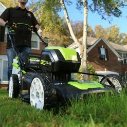 GreenWorks GLM801600 80-Volt 21-Inch Brushless Lawn Mower - Bare Tool - 2506902