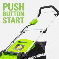 GreenWorks MO40B411 40-Volt 17-Inch Cordless Brushed Lawn Mower Kit - 2508302 Lawn & Outdoor Power