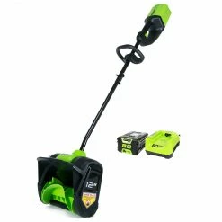 GreenWorks GLSS802100 80-Volt 12-Inch 2.0Ah Cordless Snow Shovel Kit - 2600602 Lawn & Outdoor Power