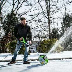 GreenWorks GBSS08000 12-Inch 8-Amp Durable Corded Snow Shovel Lawn & Outdoor Power