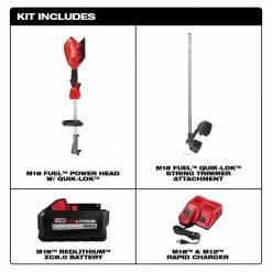 Milwaukee 2825-21ST M18 FUEL 18V 16-Inch QUIK-LOK String Trimmer Kit Lawn & Outdoor Power