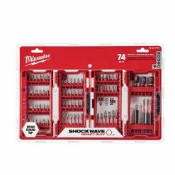 Power Tools Milwaukee 48-32-4062 74-Piece Heavy-Duty Shockwave Impact Driver Bit Set