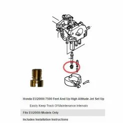 Honda 99101-ZG0-0580 7500-Foot And Up High Altitude Jet Set Up For EU2000i Generator Accessories
