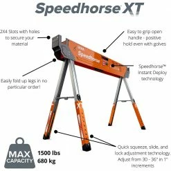 Tools & Equipment Bora PM-4550T XT Adjustable Height Speedhorse - 2 PK