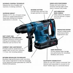 Bosch GBH18V-36CK24 18V PROFACTOR 1-9/16" SDS-Max Rotary Hammer W/ 8.0Ah Battery