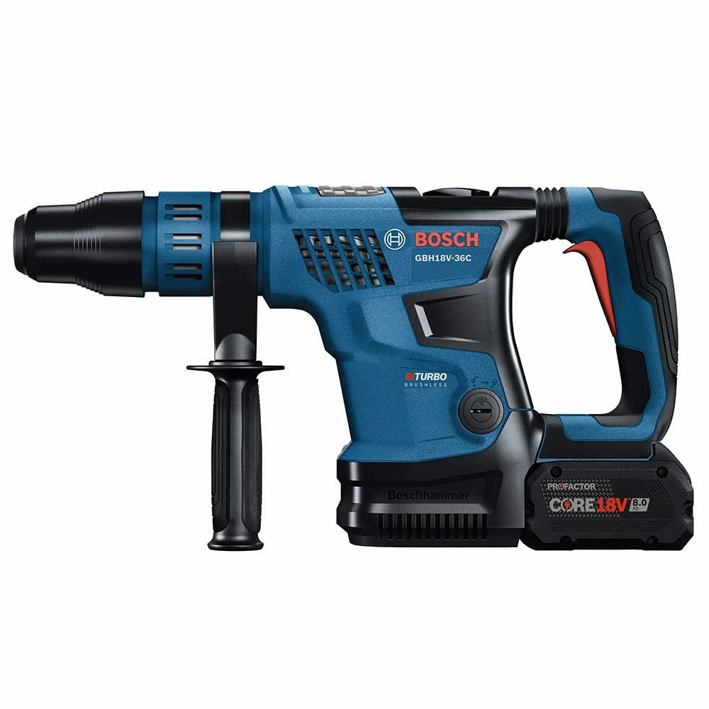 Bosch GBH18V-36CK24 18V PROFACTOR 1-9/16" SDS-Max Rotary Hammer W/ 8.0Ah Battery 7 Bosch GBH18V-36CK24 18V PROFACTOR 1-9/16" SDS-Max Rotary Hammer W/ 8.0Ah Battery