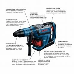 Bosch GBH18V-45CK24 18V PROFACTOR 1-7/8" SDS-Max Rotary Hammer W/8.0Ah Batteries Tools & Equipment