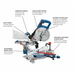 Bosch GCM18V-08N 18V 8-1/2" Cordless Single Bevel Slide Miter Saw - Bare Tool
