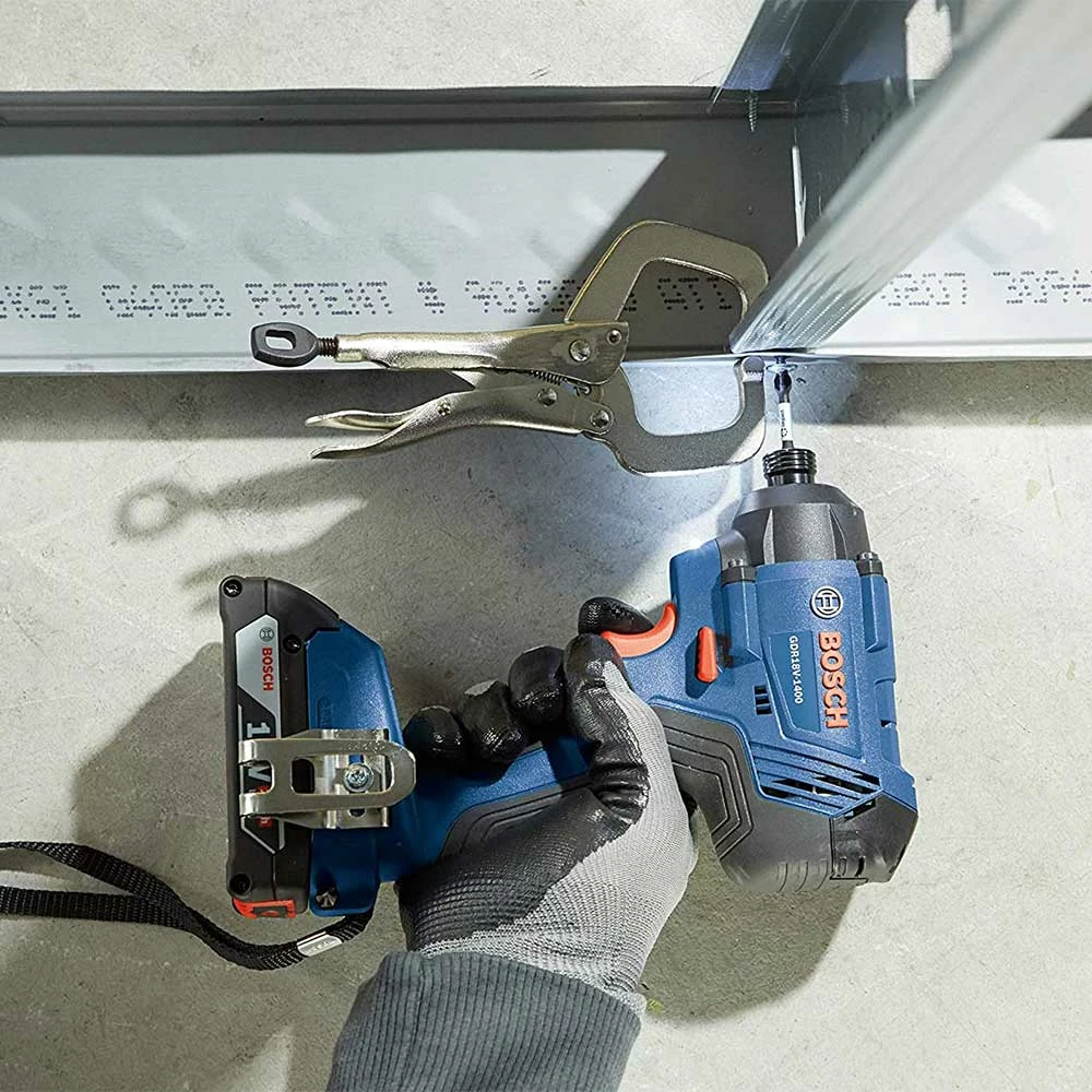 Bosch GDR18V-1400B12 18V 1/4" Cordless Hex Impact Driver W/ Slimpack Battery 10 Bosch GDR18V-1400B12 18V 1/4" Cordless Hex Impact Driver W/ Slimpack Battery