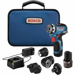 Tools & Equipment Bosch GSR12V-300FCB22 12V Max Brushless FlexiClick 5-in-1 Drill/Driver Kit