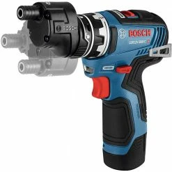 Tools & Equipment Bosch GSR12V-300FCB22 12V Max Brushless FlexiClick 5-in-1 Drill/Driver Kit
