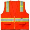 Custom Leather Craft Safety & Work Gear Custom Leathercraft SV233X Surveyor's Vest Class 2 Orange 3X-Large