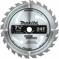Makita D-45989-10 7-1/4" 24T Carbide Tipped Framing Circular Saw Blade - 10 PK