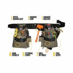 DIAMONDBACK DB5-14-BK-L Black Artisan Tool Belt Large Tools & Equipment 7 DIAMONDBACK DB5-14-BK-L Black Artisan Tool Belt Large Tools & Equipment