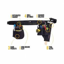 Tools & Equipment DIAMONDBACK DB5-15-BK-M Black Maestro Tool Belt Medium 7 Tools & Equipment DIAMONDBACK DB5-15-BK-M Black Maestro Tool Belt Medium