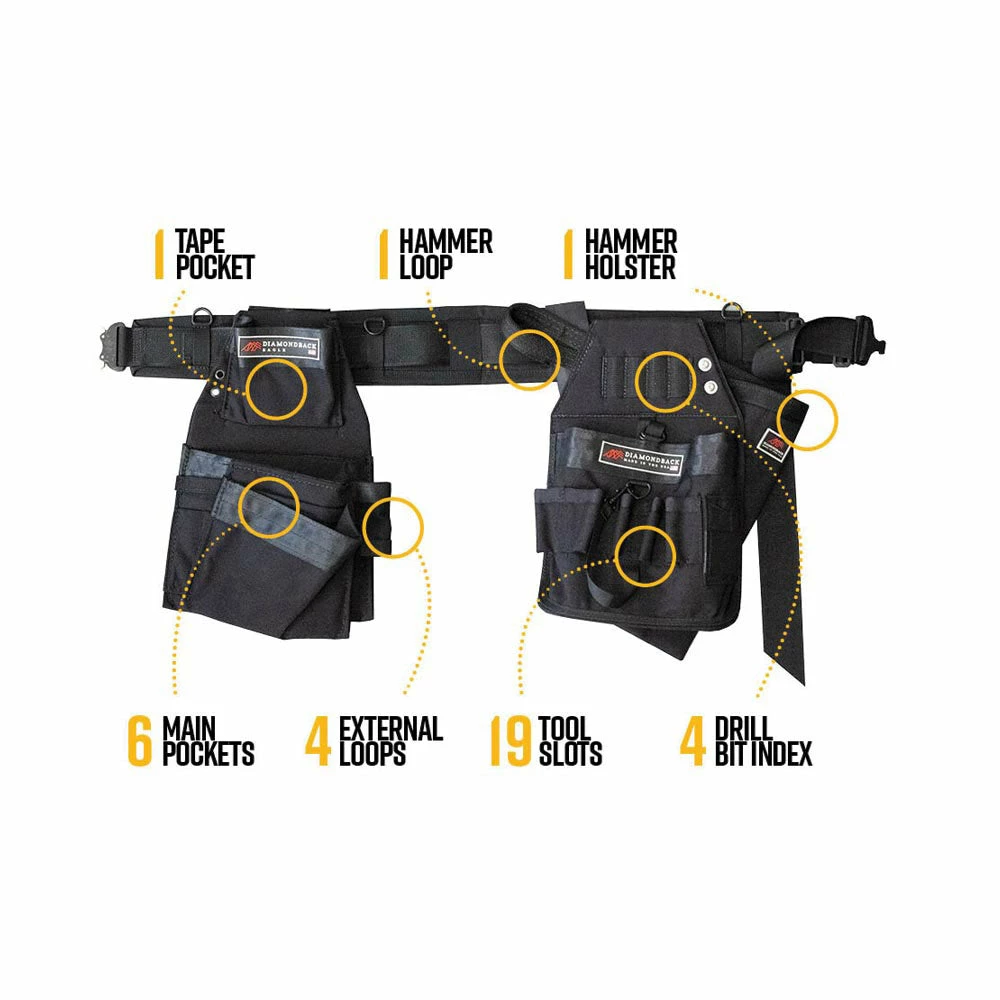 DIAMONDBACK DB5-17-GR-M Ranger Green The Spark Tool Belt Medium Tools & Equipment 4 DIAMONDBACK DB5-17-GR-M Ranger Green The Spark Tool Belt Medium Tools & Equipment