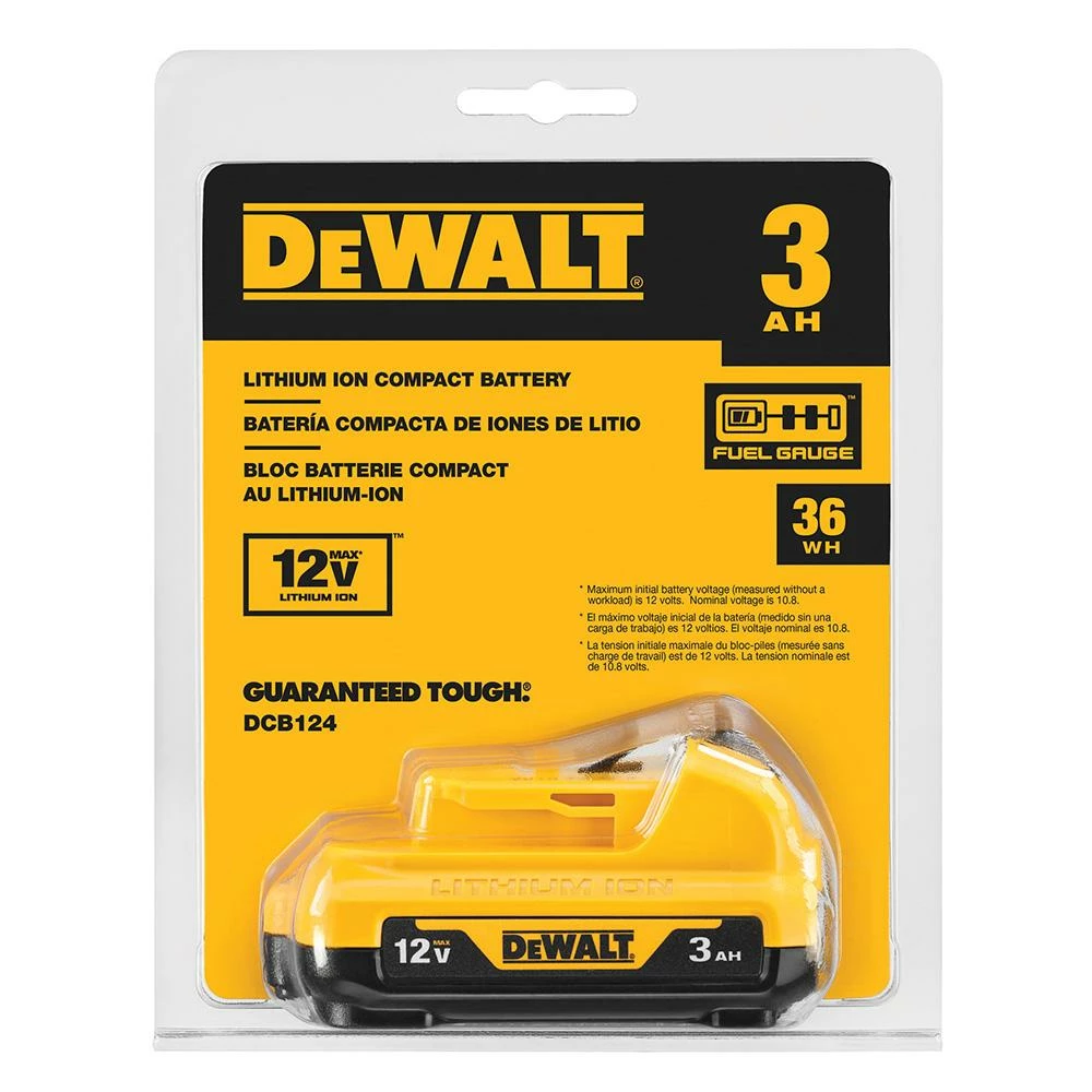 DeWALT DCB124 12V MAX XTREME High Capacity Lithium Power Battery Packs Tools & Equipment 4 DeWALT DCB124 12V MAX XTREME High Capacity Lithium Power Battery Packs Tools & Equipment