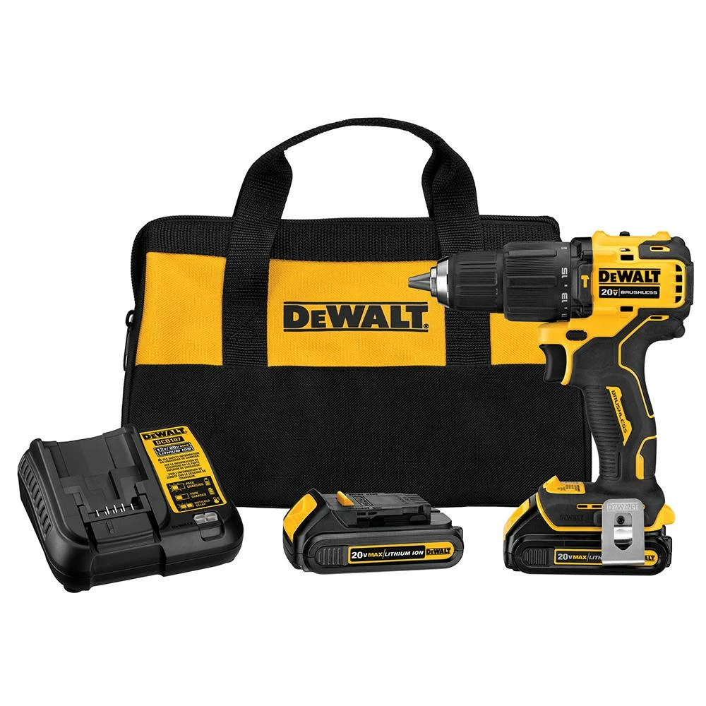 DeWALT DCD709C2 20V Brushless Cordless Atomic Hammerdrill Kit Tools & Equipment 3 DeWALT DCD709C2 20V Brushless Cordless Atomic Hammerdrill Kit Tools & Equipment