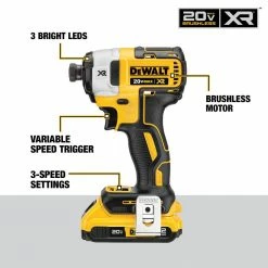 DeWALT DCF887D1E1 20V XR 1/4" Burshless Cordless Impact Driver Kit W/ 3 Speeds 11 DeWALT DCF887D1E1 20V XR 1/4