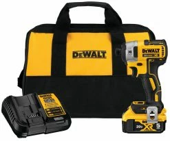 DeWALT DCF887P1 20V MAX XR 1/4" 3 Speed Cordless Lightweight Impact Driver Kit Tools & Equipment