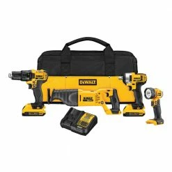 DeWALT DCK478D2 20V MAX Cordless 4 Tool Combo Kit W/ 2 - 2.0AH Battery / Charger