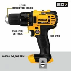 DeWALT DCK478D2 20V MAX Cordless 4 Tool Combo Kit W/ 2 - 2.0AH Battery / Charger