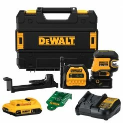 Tools & Equipment DeWALT DCLE34520G 20V MAX 5 Spot Green Line Laser Kit W/ Battery