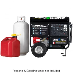 Dual Fuel Generators DuroStar DS10000EH 10,000W 439cc Dual Fuel Portable Generator W/ Electric Start