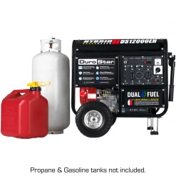 DuroStar DS12000EH 12,000-Watt 457cc Portable Dual Fuel Gas Propane Generator Dual Fuel Generators