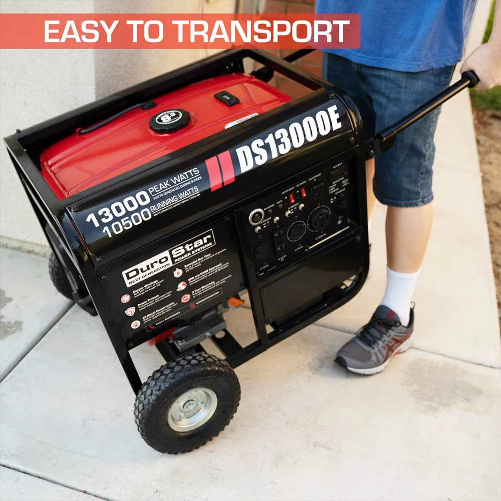 DuroStar DS13000E 13000 Watt 500cc Gasoline Portable Generator W/ Push Button Gasoline Generators 8 DuroStar DS13000E 13000 Watt 500cc Gasoline Portable Generator W/ Push Button Gasoline Generators