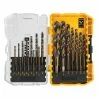Power Tools DeWALT DWA1181 21-Piece 135-Degree Split Point Black And Gold Coated Drill Bit Set