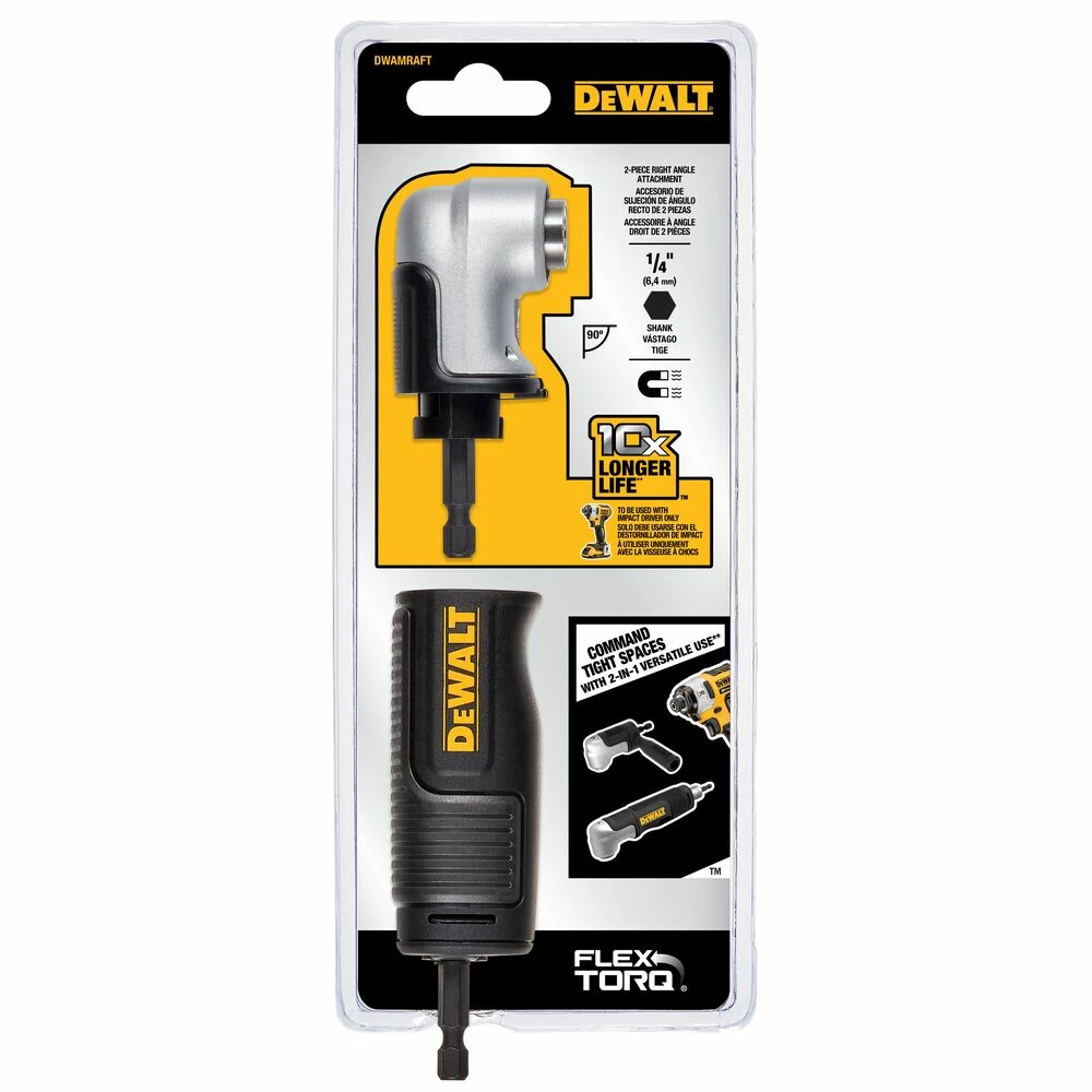 DeWALT DWAMRAFT FLEXTORQ 2-IN-1 Modular Right Angle Drill Attachment Tools & Equipment 4 DeWALT DWAMRAFT FLEXTORQ 2-IN-1 Modular Right Angle Drill Attachment Tools & Equipment