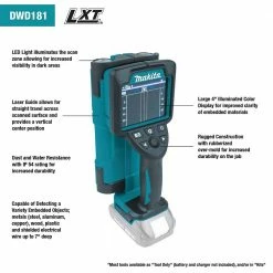 Makita DWD181ZJ 18V LXT Li-Ion Cordless Multi-Surface Scanner W/ Storage Case Tools & Equipment