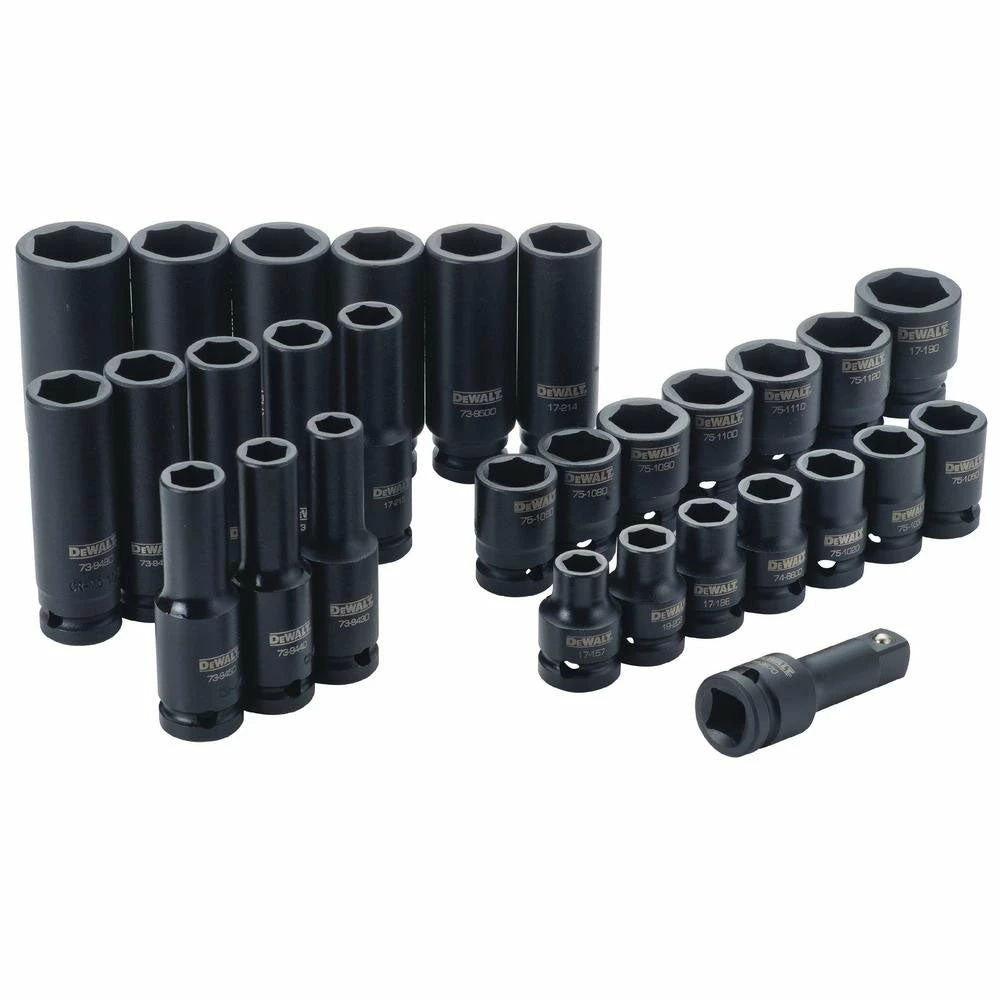 Tools & Equipment DeWALT DWMT19249 1/2" 6 PT Drive Combination Impact Socket Set - 30pc 5 Tools & Equipment DeWALT DWMT19249 1/2" 6 PT Drive Combination Impact Socket Set - 30pc