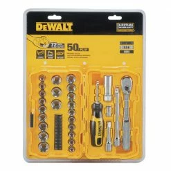 Hand Tools DeWALT DWMT81611T 3/8’’ Mechanics Nano Bit Tool Set, Polished Chrome (50 PC)