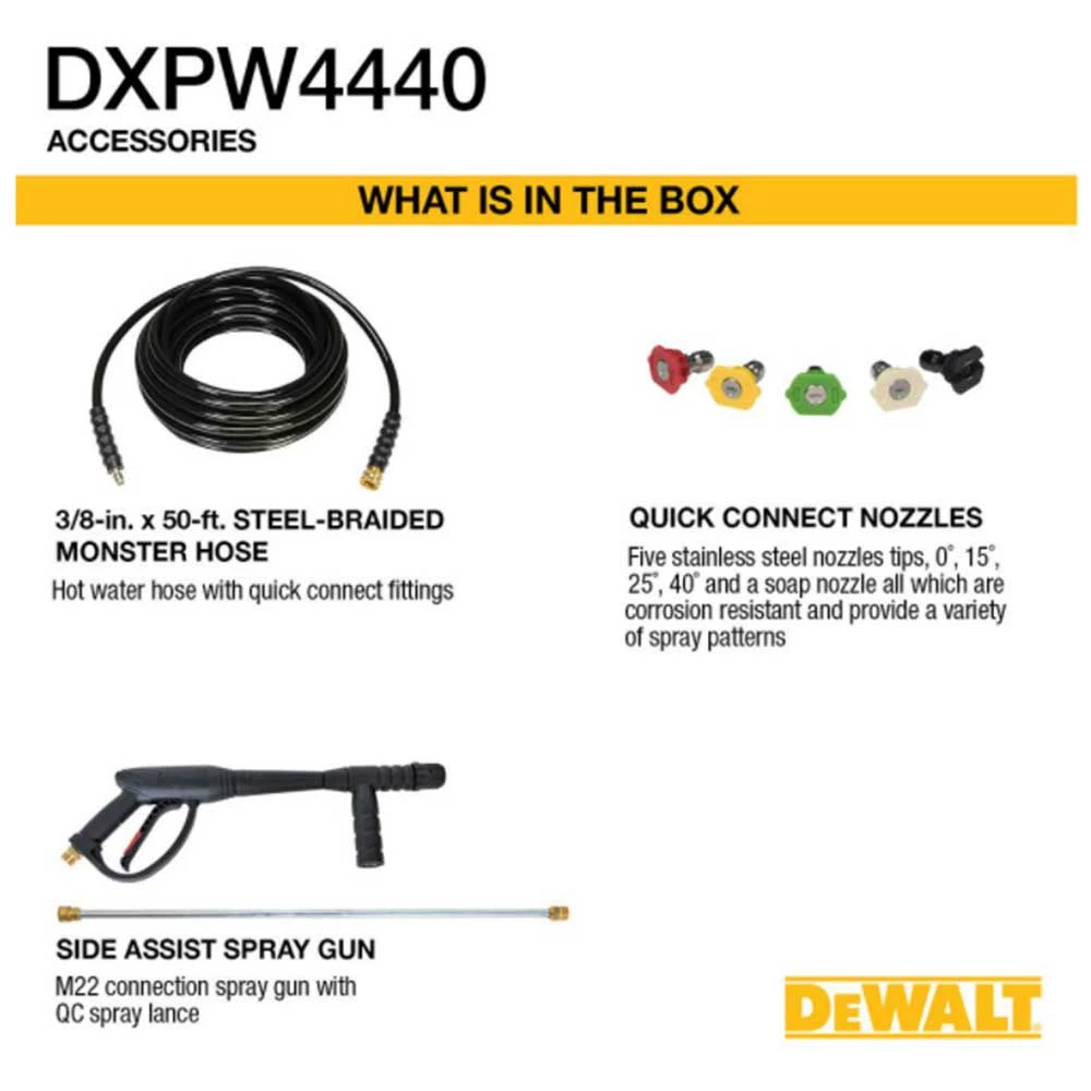DeWALT DXPW4400 4400 PSI Honda Gas Engine Pressure Washer W/ AAA Triplex Pump Lawn & Outdoor Power 4 DeWALT DXPW4400 4400 PSI Honda Gas Engine Pressure Washer W/ AAA Triplex Pump Lawn & Outdoor Power