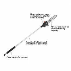 Lawn & Outdoor Power Echo 99944200532 PAS Power Pole Pruner Saw Attachment W/ 10" Bar
