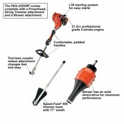 Echo PAS-225VPB 21.2cc Pro Attachment Series W/Trimmer And Blower Attachments Lawn & Outdoor Power