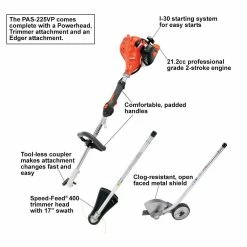 Echo PAS-225VP 21.2cc 2-Stroke Cycle Gas PAS Straight Shaft Trimmer Edger Kit Lawn & Outdoor Power