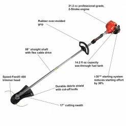 Echo SRM-225 21.2cc 2 Stroke Fuel Efficient Durable Gas Straight Shaft Trimmer Lawn & Outdoor Power